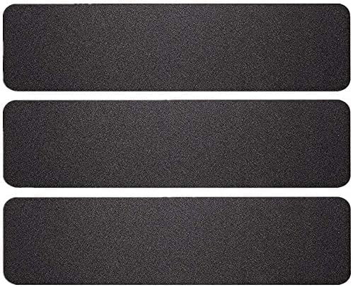 3 Pack Large 6 Inch X 24 Inch Non Slip Stair Treads Black High Traction - View #3