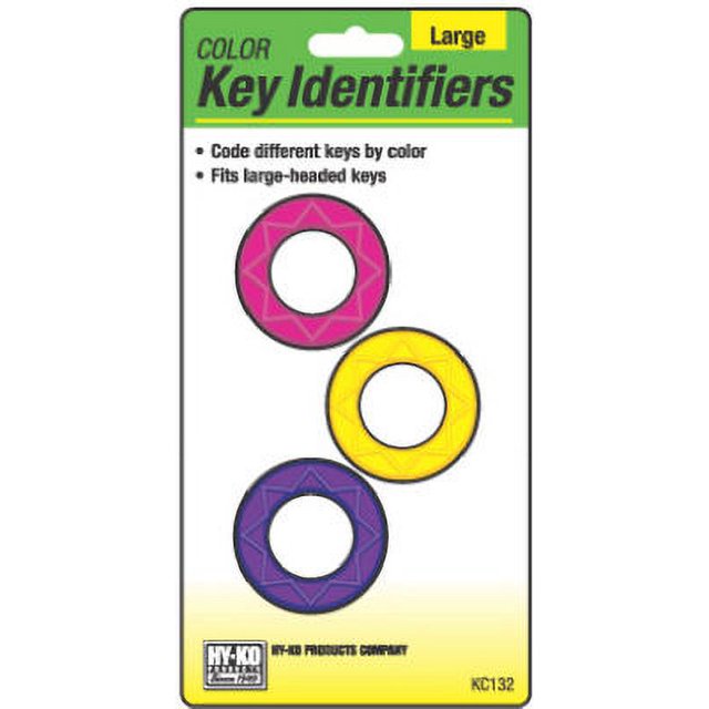 3 Pack Large Key Identifiers Keeps Similar Keys Separated By Color, Each