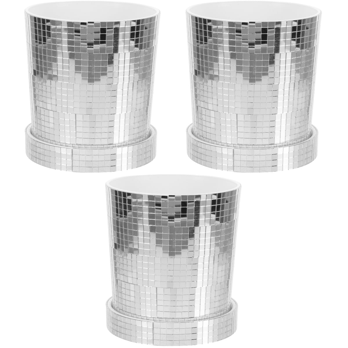 3 Pack Large Plant Pots Indoor Hotel Decoration Disco Flower