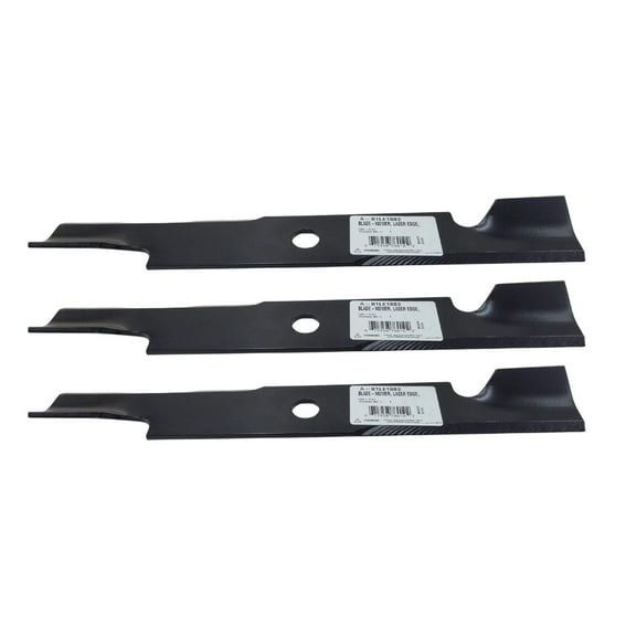 (3-Pack) LaserEdge 52" Exmark Blades (18" Long w/ 15/16" C.H., Notched)