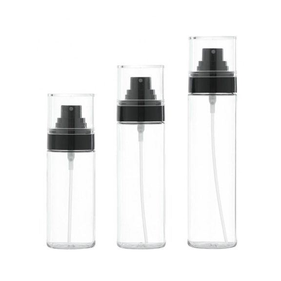 3 Pack Leak Proof Fine Mist Spray Bottles Refillable Travel Containers-black-