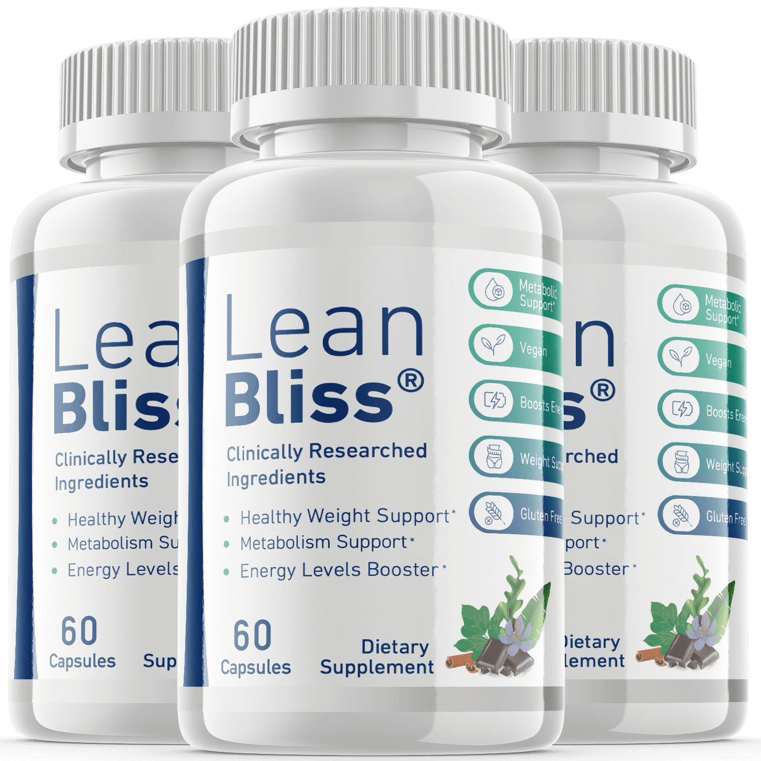 (3 Pack) Lean Bliss - Keto Weight Loss Formula - Energy & Focus Boosting Dietary Supplements for Weight Management & Metabolism - Advanced Fat Burn Raspberry Ketones Pills - 180 Capsules