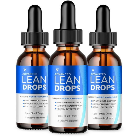 (3 Pack) Lean Drops Advanced Health Support Drop, Lean Drops Maximum Strength Daily Wellness & Energy Support Supplement (6oz)