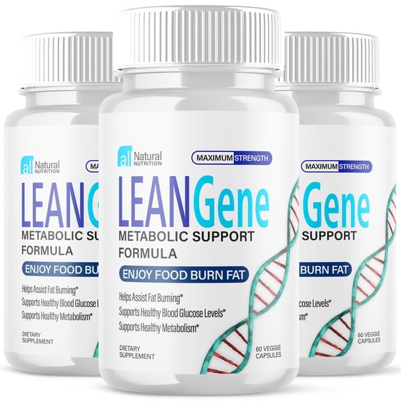 (3 Pack) Lean Gene - Keto Weight Loss Formula - Energy & Focus Boosting Dietary Supplements for Weight Management & Metabolism - Advanced Fat Burn Raspberry Ketones Pills - 180 Capsules