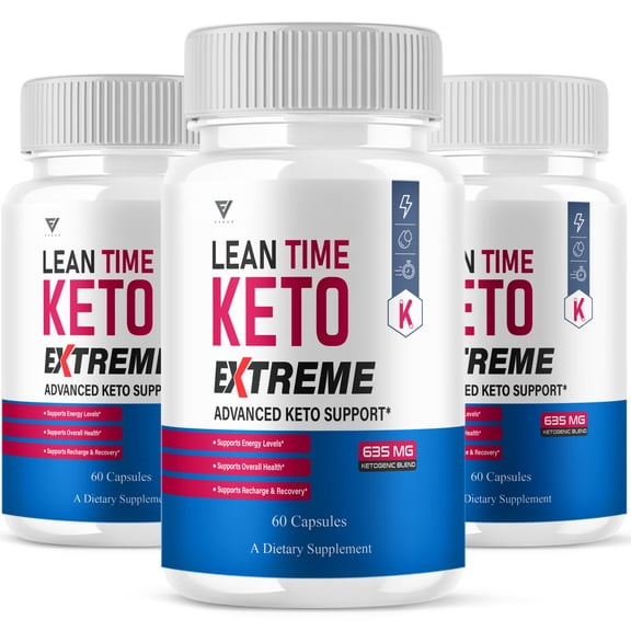 (3 Pack) Lean Time Keto Support, LeanTime Keto Advanced Supplement (180 Capsules)