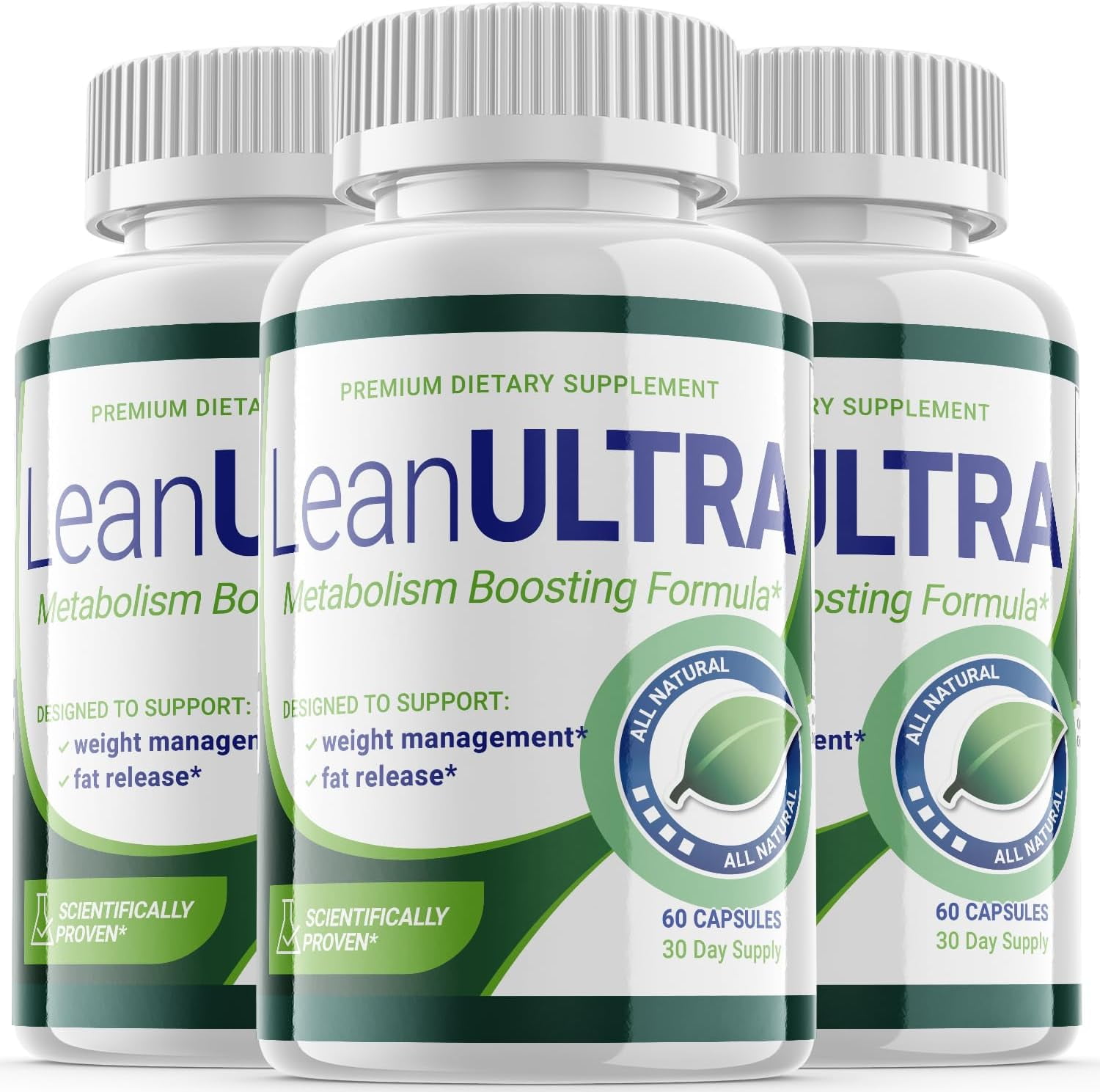 (3 Pack) Lean Ultra - Keto Weight Loss Formula - Energy & Focus Boosting Dietary Supplements for Weight Management & Metabolism - Advanced Fat Burn Raspberry Ketones Pills - 180 Capsules