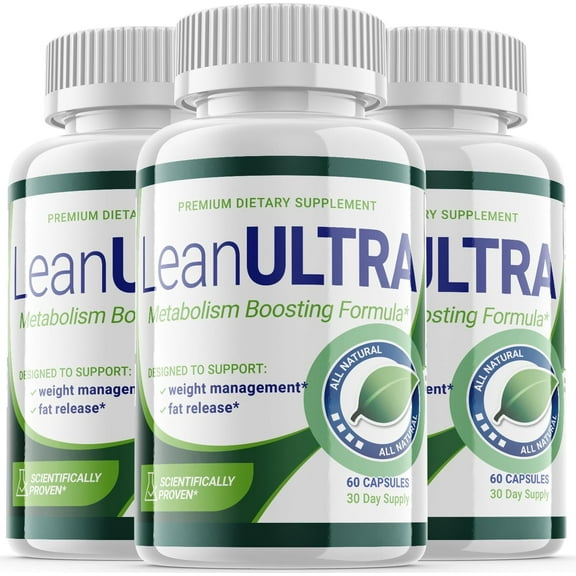 (3 Pack) Lean Ultra - Keto Weight Loss Formula - Energy & Focus Boosting Dietary Supplements for Weight Management & Metabolism - Advanced Fat Burn Raspberry Ketones Pills - 180 Capsules