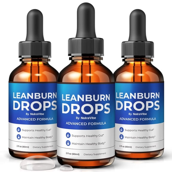 (3 Pack) LeanBurn Natural Daily Liquid Formula Designed to Align with Fitness Goals, Support an Active Lifestyle & Body Balance | Just a Few Drops for a Fit-Focused Routine (90 Servings)