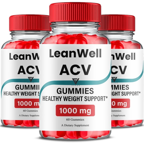 (3 Pack) Leanwell Advanced Gummies, Lean Well Weight Management (180 Gummies)