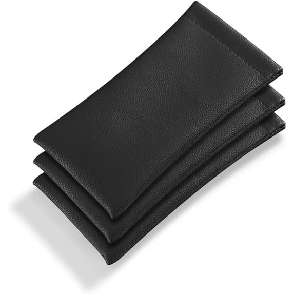 3 Pack Leather Soft Sunglasses Case Squeeze Top Portable Eyeglasses Pouch Glasses Bag for Women Men