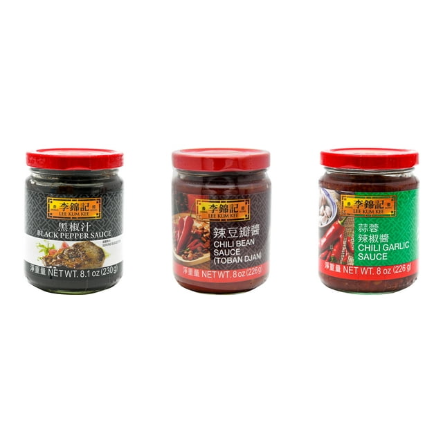 NineChef Brand Spoon Plus 3 Pack Lee Kum Kee Cooking Sauce, 3 Flavors