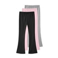 thumbnail image 1 of 3 Pack Leggings for Girls Stretch Soft Cotton Flared Bell Bottoms Multipacks Elastic Waist Full Length Jeggings (8-9 Years, 3Pcs #A), 1 of 2