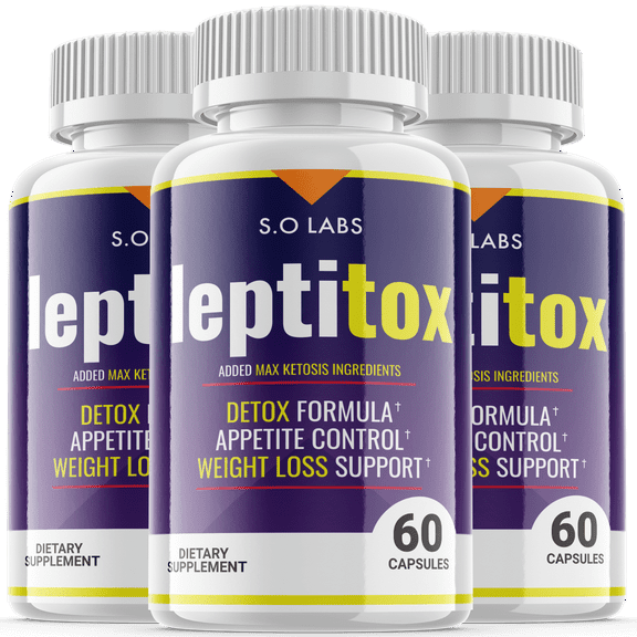 (3 Pack) Leptitox - Pills for Weight Loss - Energy Boosting Dietary Supplements for Weight Management and Metabolism - Advanced Ketogenic Ketones - 180 Capsules