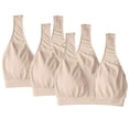 thumbnail image 1 of 3 Pack Light Beige Bali 103j Bra Seamless Microfiber Crop top, 1 of 1