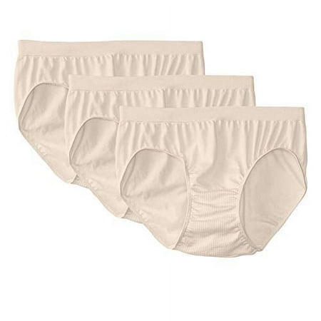 3 Pack Light Beige Bali Comfort Revolution Panties Hipster Nylon Style 2990