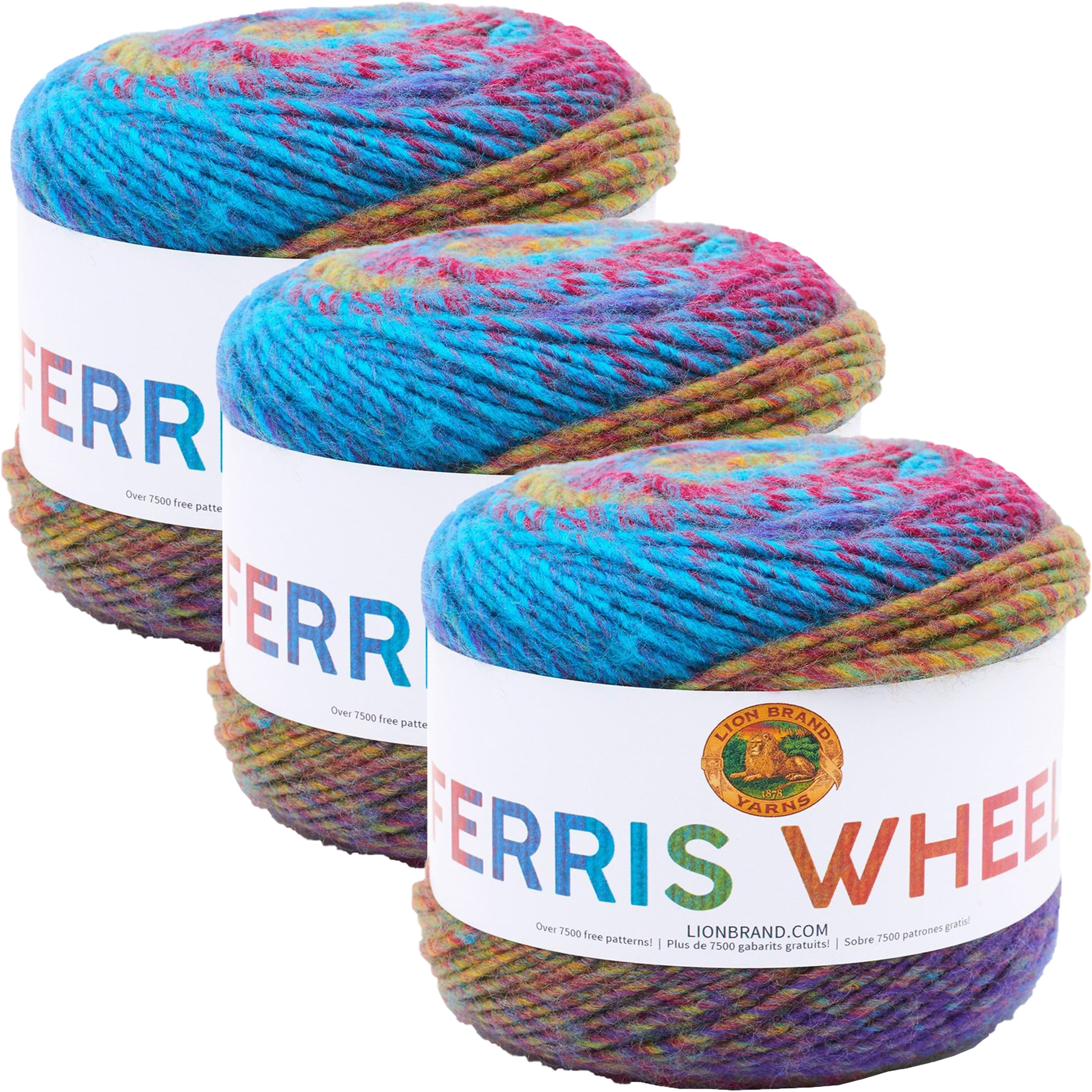 Lion Brand Yarn Ferris Wheel Yarn, Multicolor Yarn for Knitting