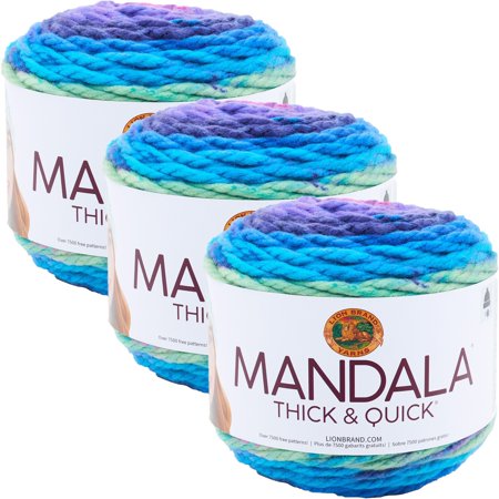 (3 Pack) Lion Brand Mandala Thick & Quick Yarn - Vortex
