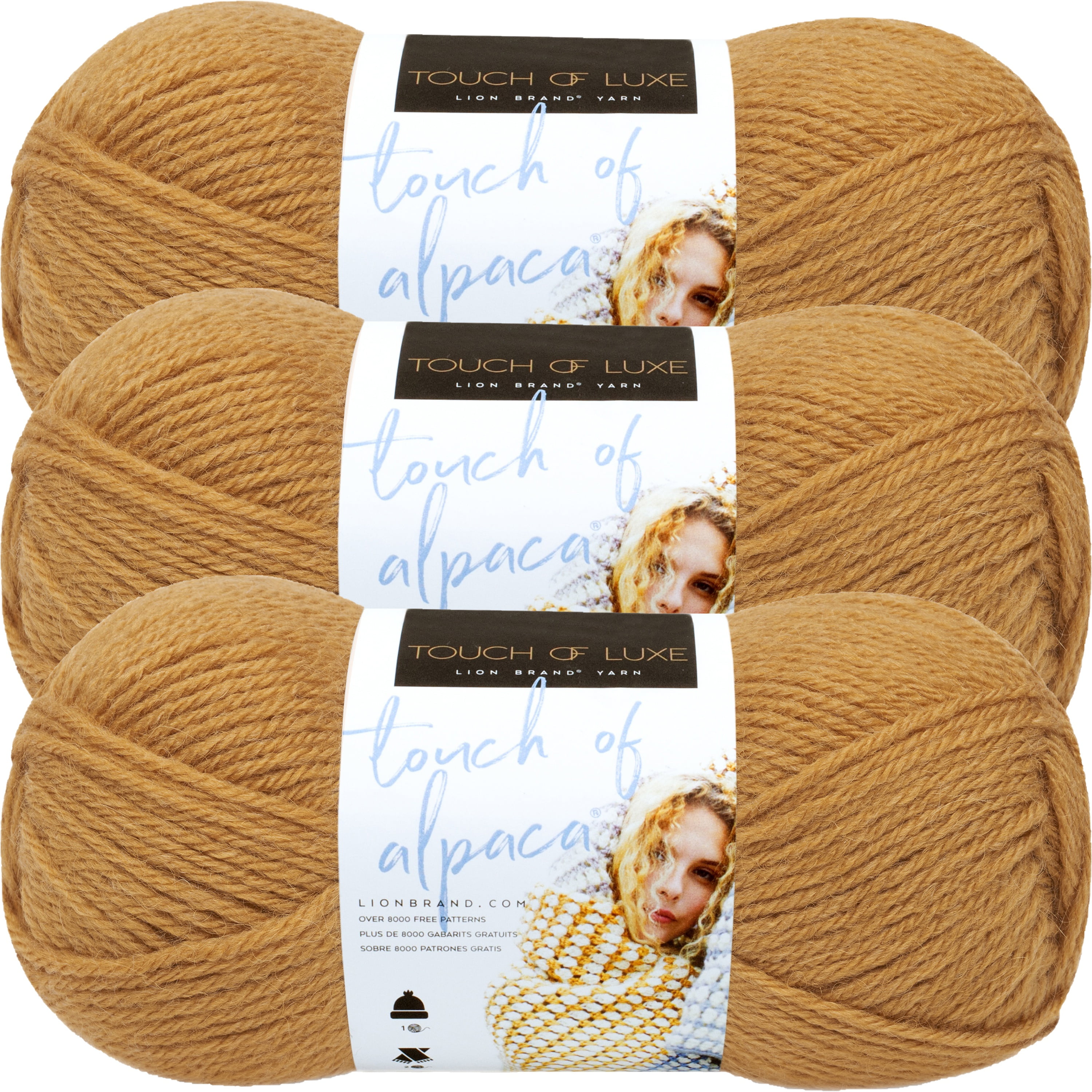 (3 Pack) Lion Brand Touch Of Alpaca Yarn Goldenrod