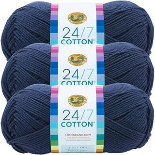 Lion Brand 24/7 Cotton DK Yarn-Caviar