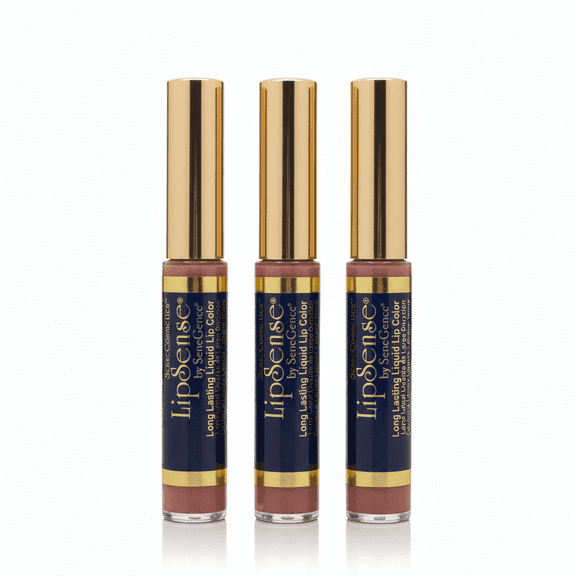 3 Pack, LipSense by SeneGence Long Lasting Liquid Lip Color Mauve Ice 0.25oz