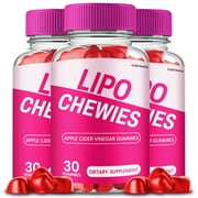 3 Pack Lipo Chewies, LipoChewies Keto + ACV Gummies Supplement for Ketogenic Diet, Premium Formula, Organic Ingredients, 3 Month Supply