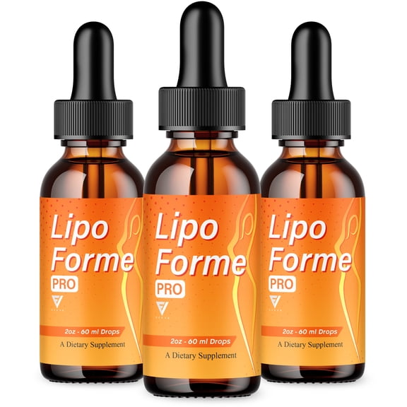 (3 Pack) Lipo Forme Pro Liquid Drop Supplement, LipoForme Max Strength (6oz)
