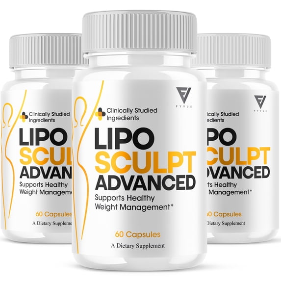 (3 Pack) Lipo Sculpt Health Support, LipoSculpt Advanced Pills (180 Capsules)