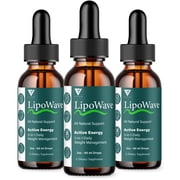 3 Pack Lipo Wave Daily Health Drops, Lipowave Advanced Overall Wellness 6oz