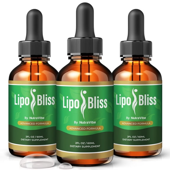 (3 Pack) LipoBliss Natural Daily Liquid Formula Designed to Align with Fitness Goals, Support an Active Lifestyle & Body Balance | Just a Few Drops for a Fit-Focused Routine (90 Servings)