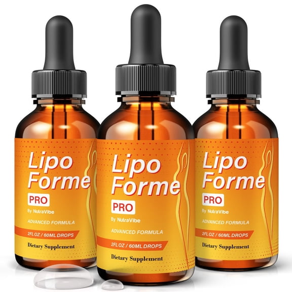 (3 Pack) LipoForme Pro Natural Daily Liquid Formula Designed to Align with Fitness Goals, Support an Active Lifestyle & Body Balance | Just a Few Drops for a Fit-Focused Routine (90 Servings)