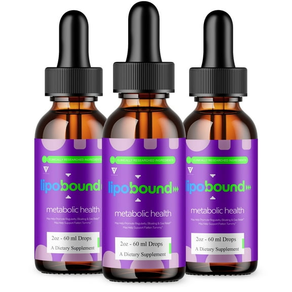 (3 Pack) Lipobound Liquid Drops, Lipo Bound Weight Management Supplement (6oz)