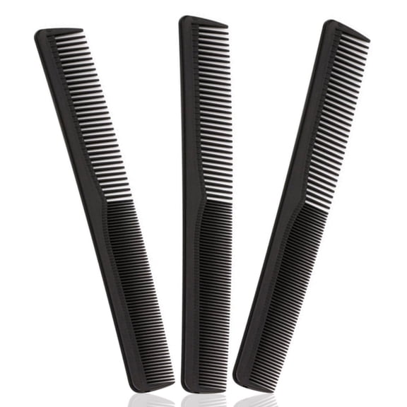 3 Pack Long Fine-Tooth Hair Combs for Women, Carbon Fiber Hairdressing Comb with Anti-Static Technology, Professional Salon Comb for Fine Hair, Detangling, Styling, Gold