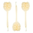 thumbnail image 1 of 3 Pack Long Handled Loofah Back Scrubber, Exfoliating Body Sponge for Shower, Bath (18 In), 1 of 8