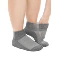 thumbnail image 1 of 3-Pack Low Cut Socks for Diabetics Men Women, Moisture-Wicking Wide Calf Socks, Non-Binding & Extra Wide Top (Dark Gray), 1 of 8