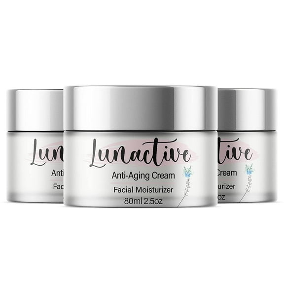 (3 Pack) Lunactive - Anti-Aging Face Cream and Ageless Moisturizer - Ingredients for All Skin Types