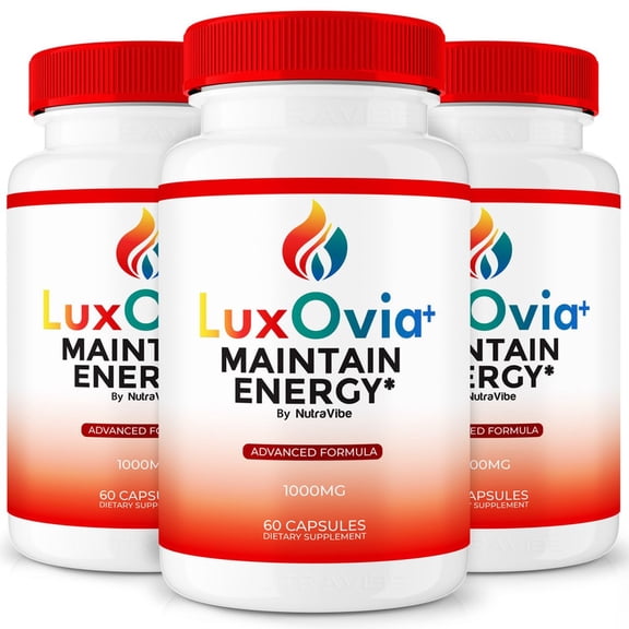 (3 Pack) LuxOvia+  Natural Daily Pill Formula Designed to align with Fitness Goals, Support active Lifestyle & Body Balance | Just 2 Easy-to-Swallow Pills Daily (180 Capsules)