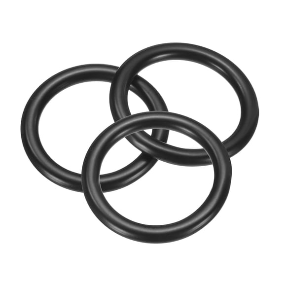 3 Pack M4x25x33mm Metal Rings, 304 Stainless Steel Welded Seamless O-Ring, Black