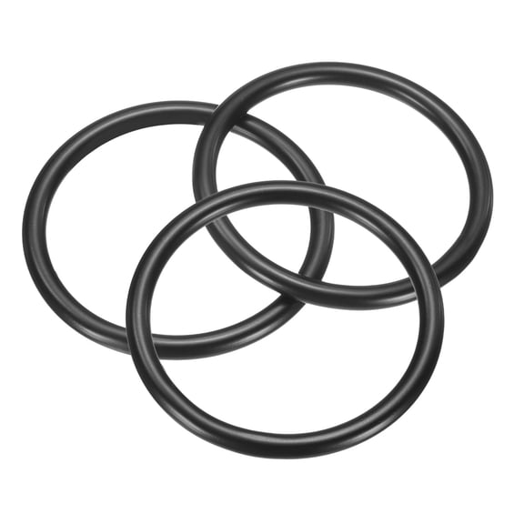 3 Pack M4x40x48mm Metal Rings, 304 Stainless Steel Welded Seamless O-Ring, Black