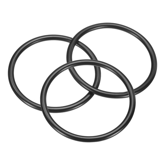 3 Pack M4x50x58mm Metal Rings, 304 Stainless Steel Welded Seamless O-Ring, Black