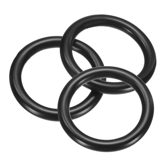 3 Pack M5x30x40mm Metal Rings, 304 Stainless Steel Welded Seamless O-Ring, Black