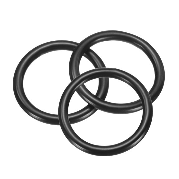 3 Pack M5x35x45mm Metal Rings, 304 Stainless Steel Welded Seamless O-Ring, Black