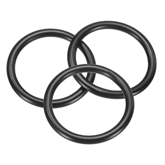 3 Pack M5x40x50mm Metal Rings, 304 Stainless Steel Welded Seamless O-Ring, Black