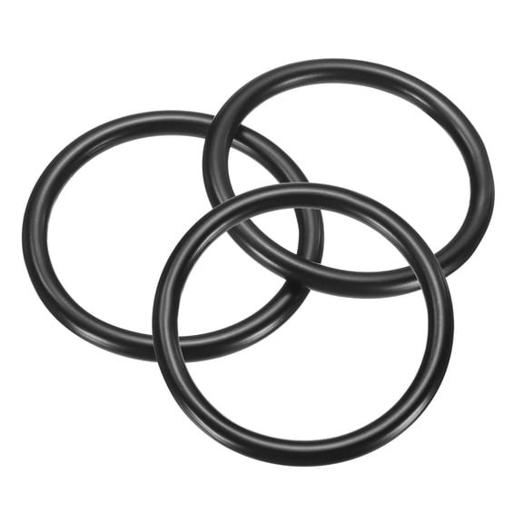 3 Pack M5x45x55mm Metal Rings, 304 Stainless Steel Welded Seamless O-Ring, Black