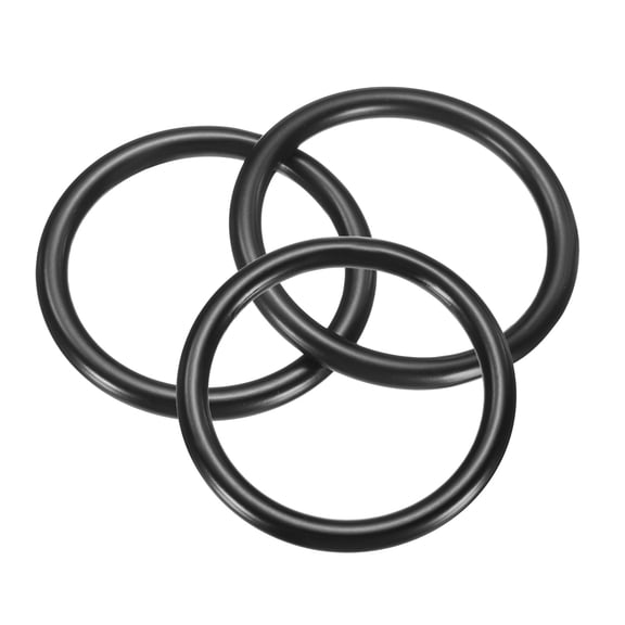 3 Pack M6x50x62mm Metal Rings, 304 Stainless Steel Welded Seamless O-Ring, Black