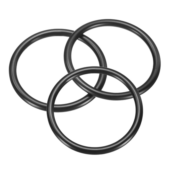 3 Pack M6x60x72mm Metal Rings, 304 Stainless Steel Welded Seamless O-Ring, Black
