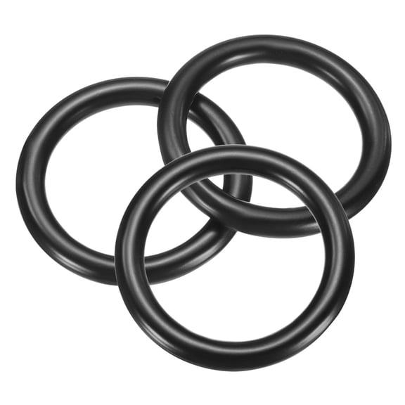3 Pack M7x40x54mm Metal Rings, 304 Stainless Steel Welded Seamless O-Ring, Black