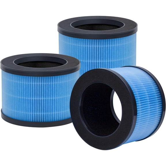 3 Pack MK01 Replacement Air Filter Compatible with Aroeve MK01 MK06 Air Puri-fier,4-in-1 True HEPA Replacement Filter, Compatible Air Puri-fier with Fre Aire KN6391, HAP601, MJ001H, DH-JH01