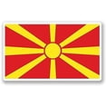 thumbnail image 1 of 3 Pack - Macedonia Flag Vinyl Sticker Decal - Sticker Graphic - Construction Toolbox, Hardhat, Lunchbox, Helmet, Mechanic, Luggage, 1 of 3