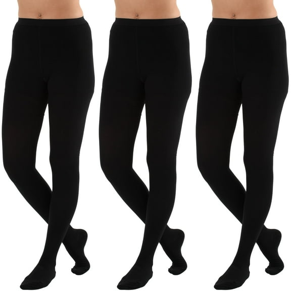 (3 Pack) Made in USA - Womens Compression Pantyhose 20-30mmHg - Black, 5X-Large
