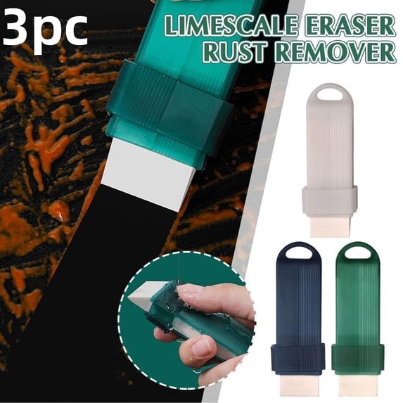 3-Pack Magic Cleaning Eraser Rubber, Multi-Functional Stain Remover Tool for Glass, Tiles, Faucets, Stovetops, Portable Kitchen Bathroom Cleaning Tool